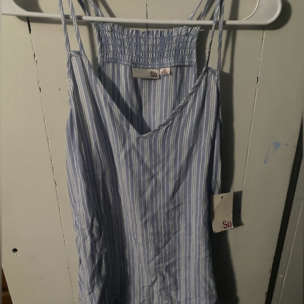 Kohls SO striped blue tank top never worn